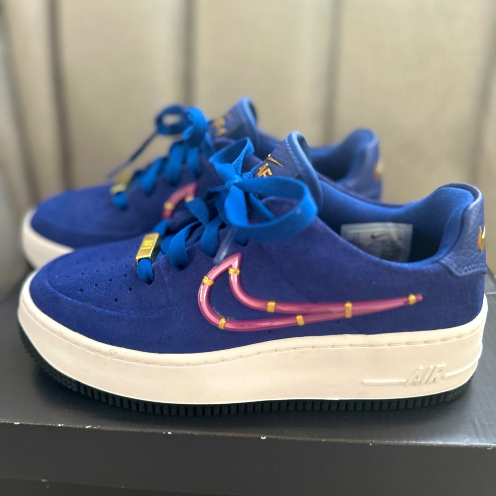 Nike Air Force 1 Blue and Pink